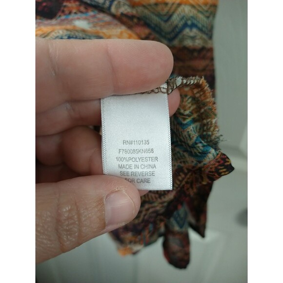 Beautees Girls L Tank Ruffle Layer Lined Western Casual Boho Retro Hippie - Picture 5 of 7